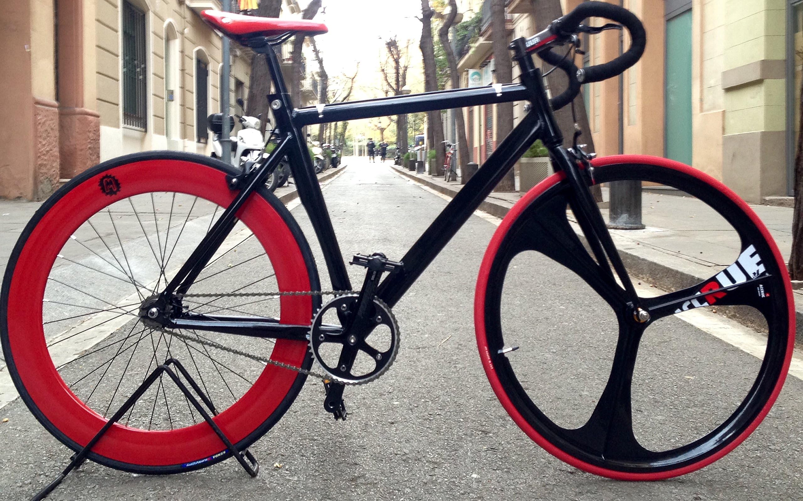 Fixie-Acrue Bicycle Pista 3 BlackBlack Single-Speed Fixed-gear Bike
