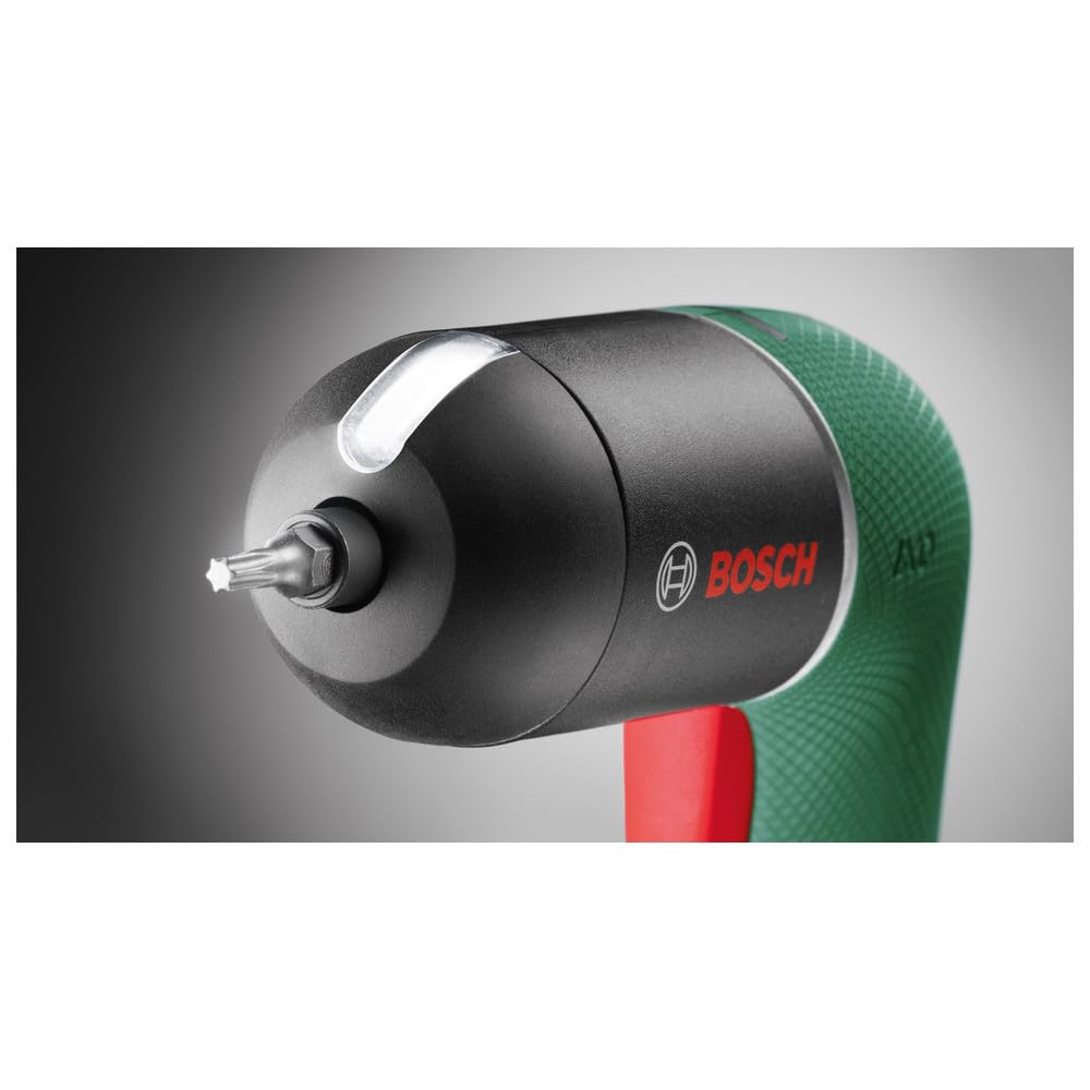 Bosch IXO zestaw wkrętarki akumulatorowej ze stacją ładującą (6. generacja, zielona, regulacja prędkości obrotowej, za pomocą dołączonej stacji ładującej i kabla micro USB, w pudełku kartonowym