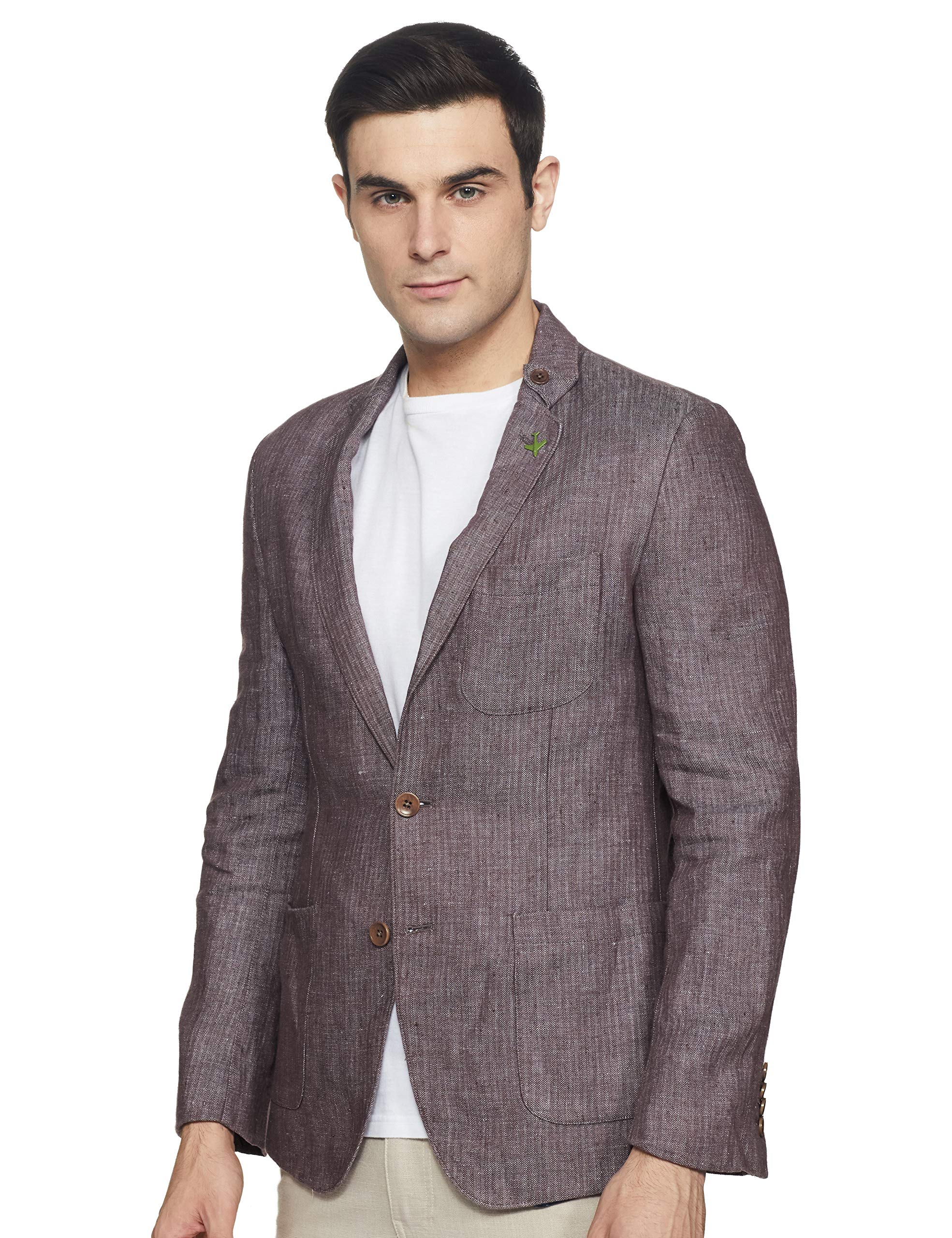 Van Heusen Men's Peak Lapel Slim Fit Linen Blazer-picture-33