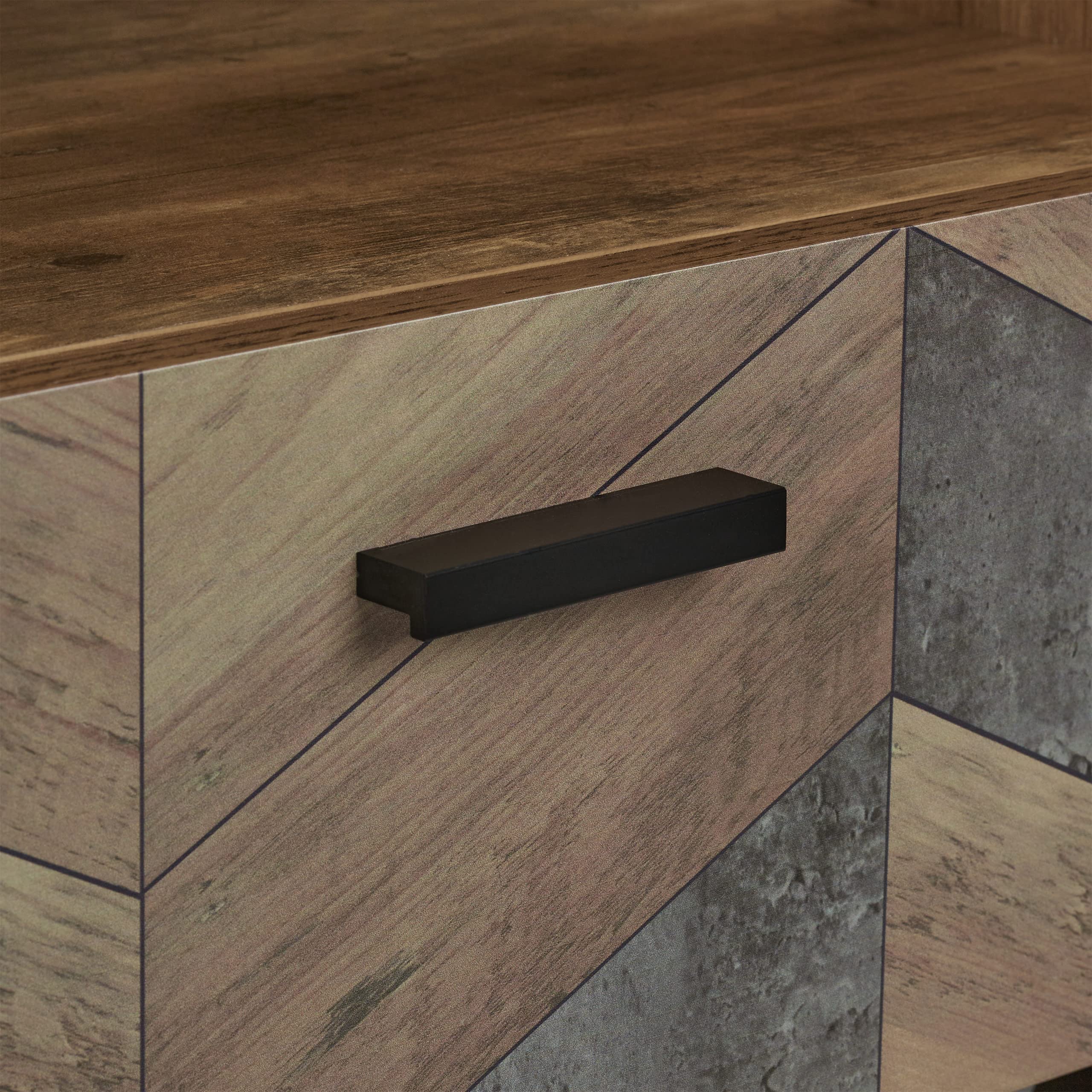 Relaxdays Mesita de Noche, Estilo Industrial, Mesa Cama, Salón o Dormitorio, Mueble Auxiliar, 53 x 50 x 42 cm, Marrón