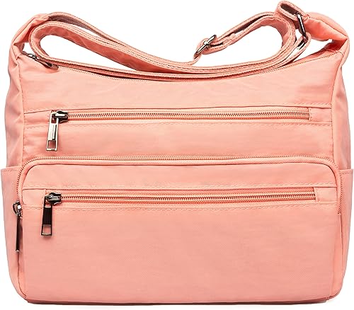 VOLGANIK ROCK - Bolso RFID para mujeres, de tela, nailon, con múltiples bolsillos, para viaje