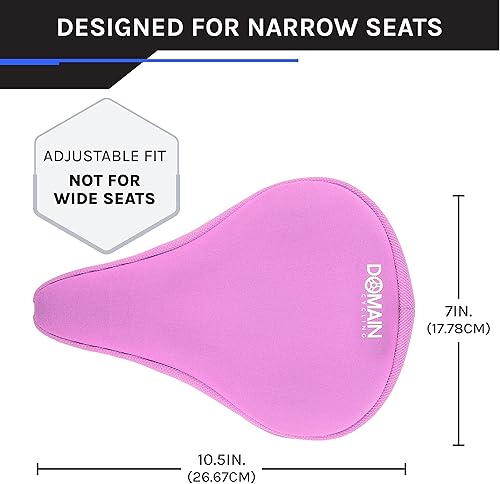Miniatura 4 de Domain Ciclismo Premium Bike Gel asiento funda de cojín 10.5 x 7 pulgadas, la más cómoda silla de montar para bicicleta con cojín para Clase de
