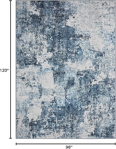 Miniatura 2 de Alfombra de área de 8 x 10 para sala de estar y dormitorio alfombra grande lavable con respaldo antideslizante, resistente a las manchas, alfombra