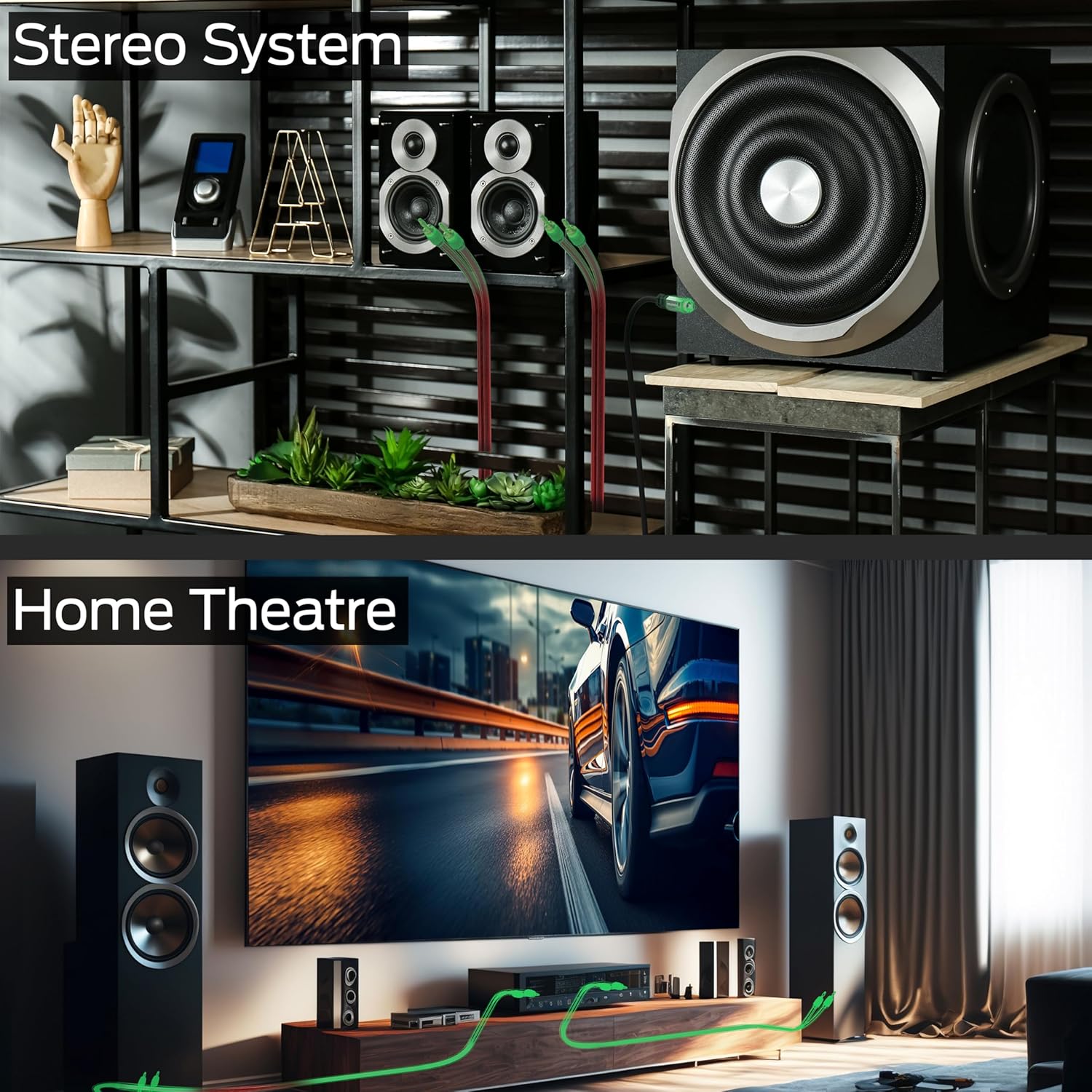 Monster XP QuickLock Self-Crimping Banana Plugs for Speaker Wire with 24K Gold Contacts - 2 Pair (4 Total), Ideal for Home Theatre & Home Audio Speakers - Image 9