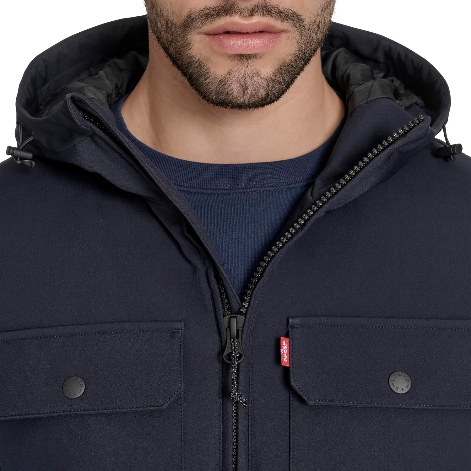 Levi's mens Ripstop Softshell Jacket With Hood
