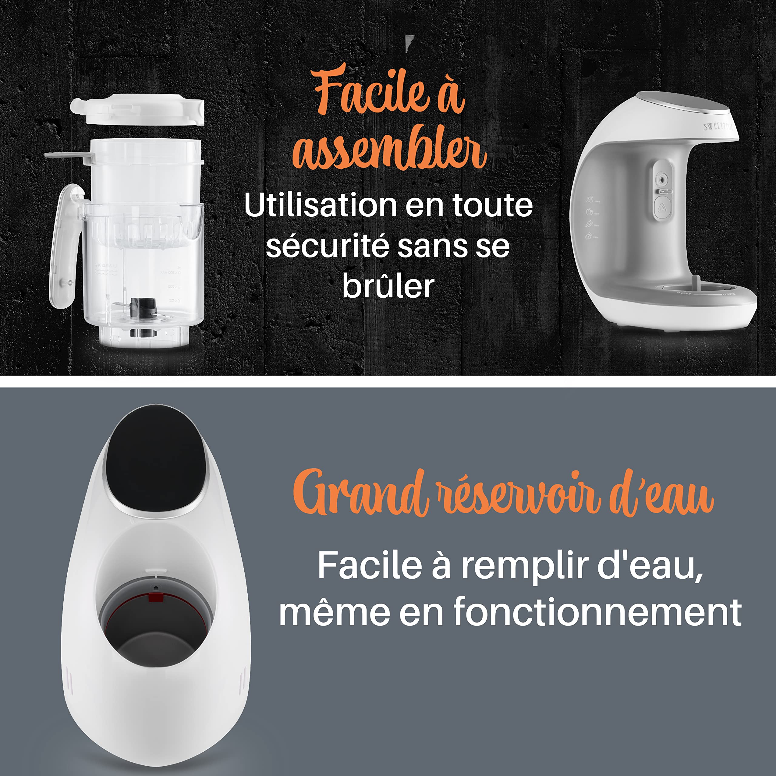 Sweety Fox Cuiseur Mixeur Multifonctions 7-en-1 pour Bébé - Vapeur, Mixeur, Pulse, Nettoyage Automatique, Stérilise, Réchauffe, Décongèle - Robot Cuiseur Multifonctions