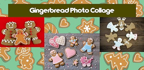 Colagem de fotos de pão de gengibre