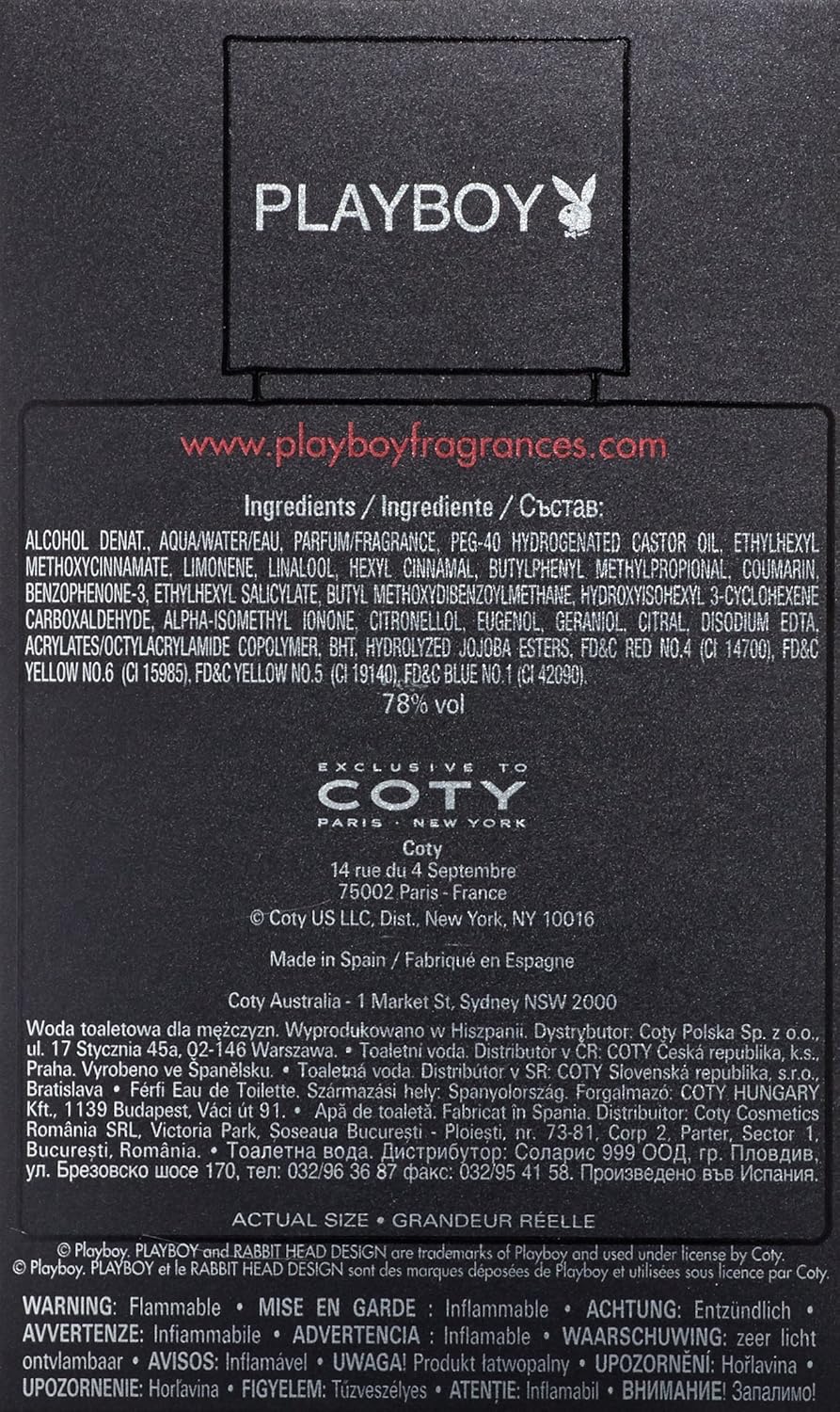 Vegas Eau De Toilette Spray by Playboy, 1.7 Fluid Ounce