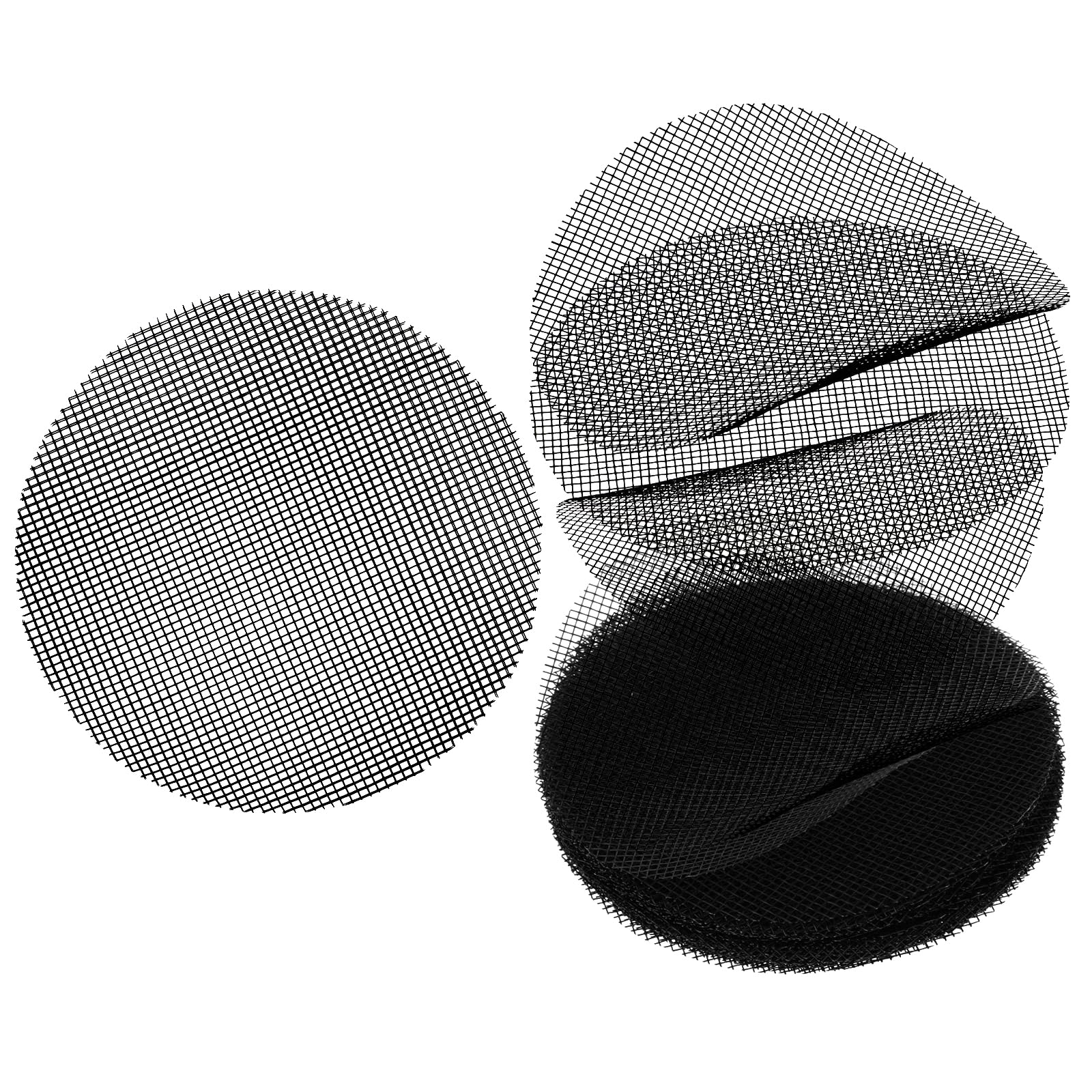 Giantree Paquete de 50 almohadillas de malla con agujero para macetas, almohadilla de malla cuadrada redonda de 4 pulgadas, lámina de malla de plástico para plantas, bonsái, agujero de drenaje