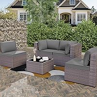 Vista 8 de Kullavik Funda de cojín de patio al aire libre, funda de asiento a prueba de salpicaduras, funda de muebles lavable, funda de cremallera suave y Gris