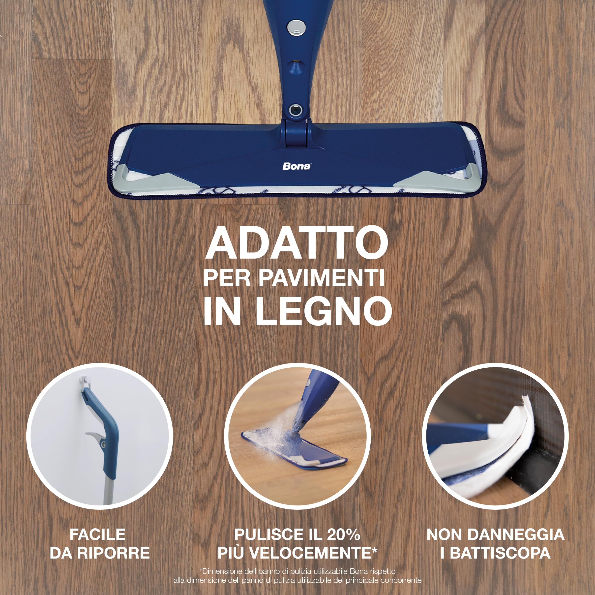 Bona parquet spray mop premio, spray mop lavapavimenti, mop microfibra pavimenti, pulizia pavimenti parquet, set con cuscinetto di pulizia in microfibra extra, mocio, mocio spruzzo, spruzzare, panno