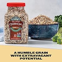 Vista 3 de RiceSelect Quinua tricolor, semillas premium sin gluten, Star-K Kosher y quinua sin OMG, tarro de 22 onzas