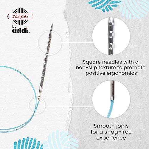 Miniatura 4 de addi Rocket2 - Agujas circulares de tejer cuadradas, 24 pulgadas, US 4 (0.138 in)