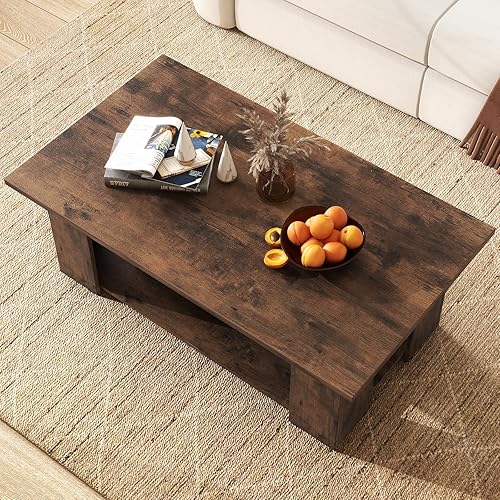 Miniatura 13 de GOFLAME Mesa auxiliar con almacenamiento, mesa central auxiliar moderna para sofá para espacios pequeños, soporte de TV decorativo para sala de