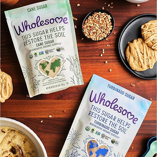 Miniatura 11 de Wholesome Azúcar turbinado orgánico regenerativo de comercio justo, 24 onzas, 1 paquete