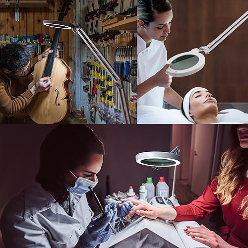 Miniatura 5 de Lámpara de aumento S - Lámpara de lupa con clip para salones de uñas, artistas de tatuajes, lectura y trabajo detallado - Lámpara Mag regulable