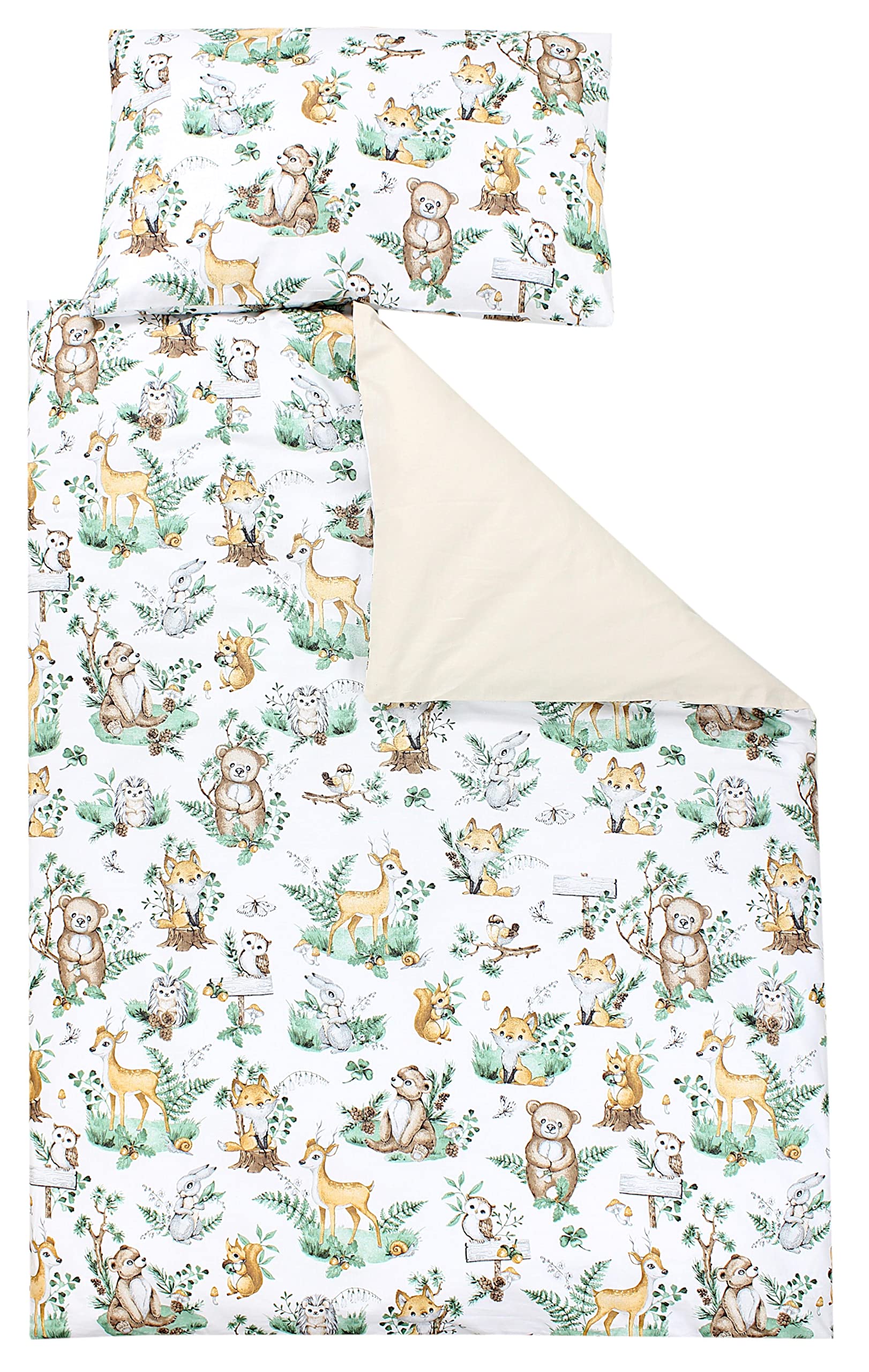 TupTam Juego de Ropa de Cama para Niños, de 2 Piezas., Zorros en el avión/Verde, 120x90 cm — view 19