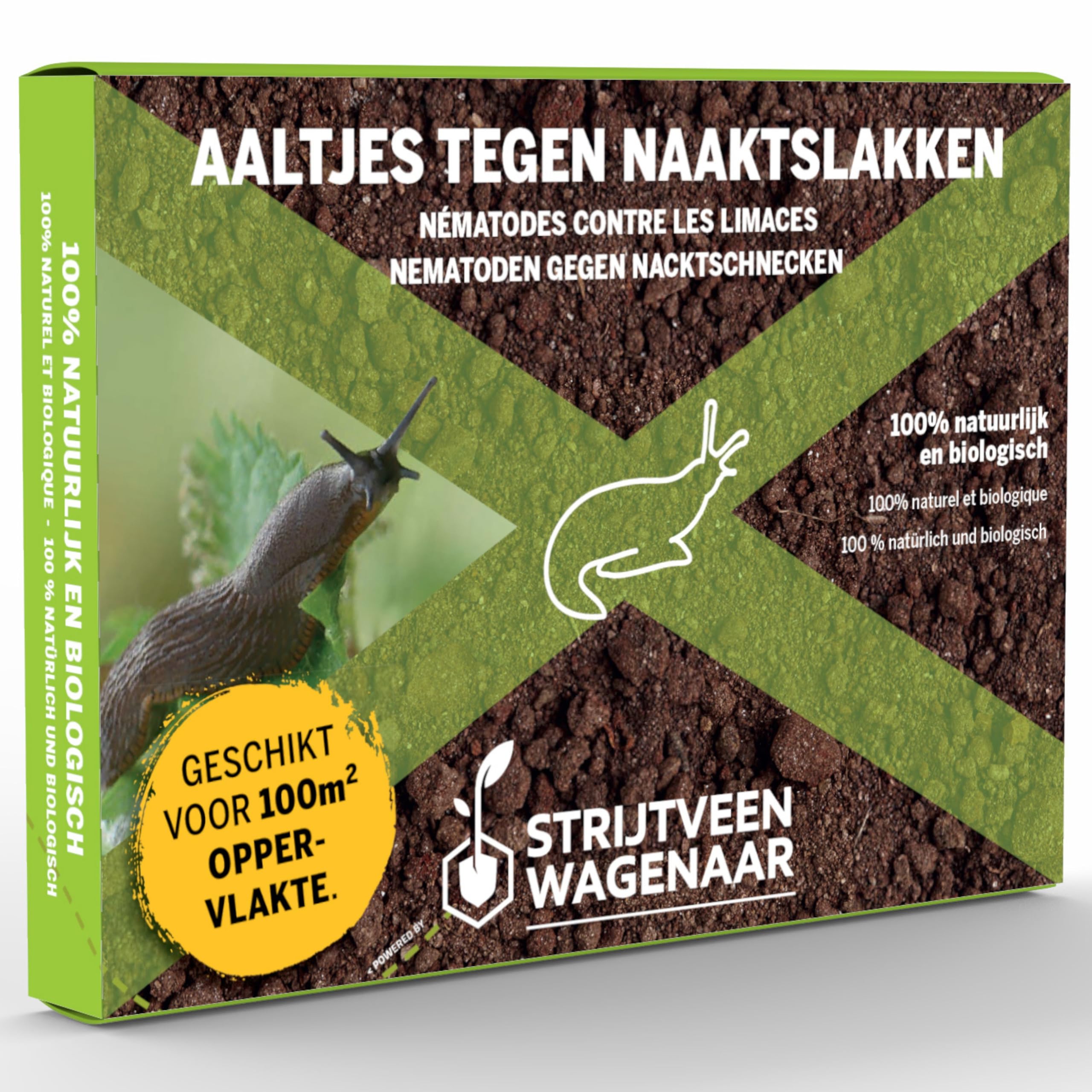 Strijtveen & Wagenaar Nematoden gegen Schnecken – Phasmarhabditis californica zur biologischen Schneckenabwehr für Garten, Gemüsegarten und Beete – 30 Mio. für 100 m²