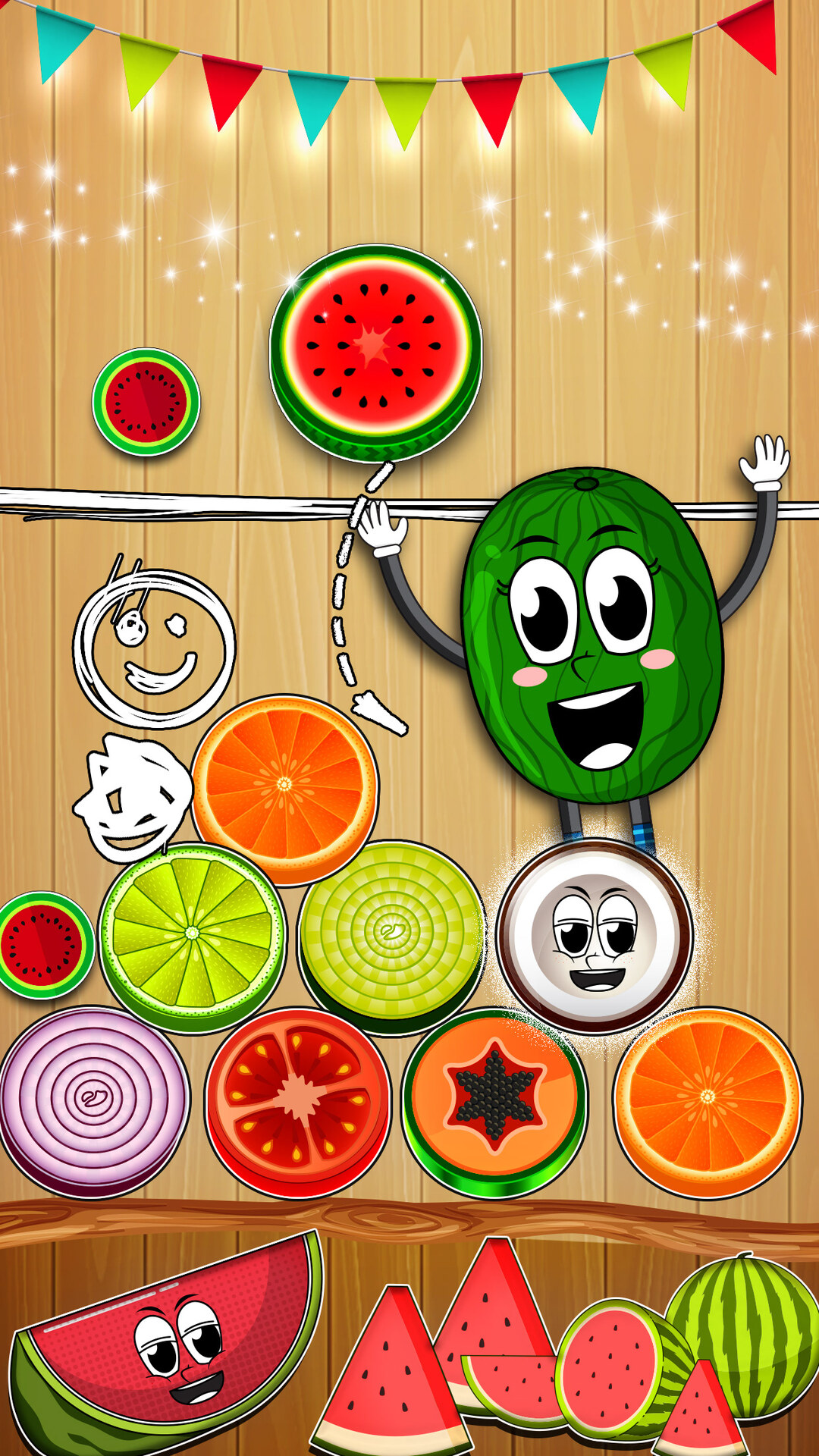 Mega Watermelon Game Fruit Drop Puzzle Games 3d Fruit Merge Playground