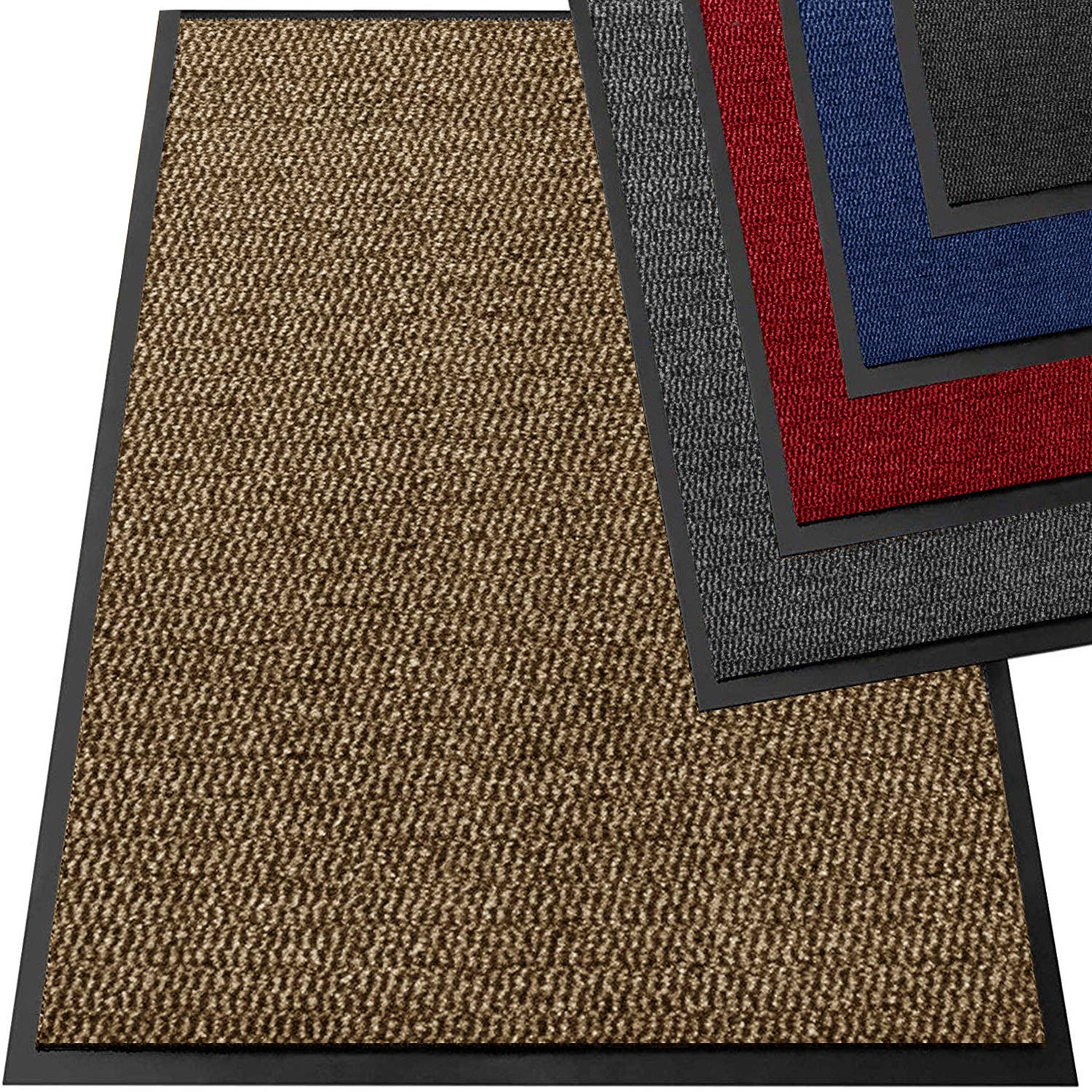 TrendMakers Heavy Duty Dirt Trapper Door Mats | Barrier Mats Non-Slip Dirt Catcher | Home, Office, Kitchen, Carpets - 15 Sizes - Beige/Black Speckled - 90 x 200cm — image 1