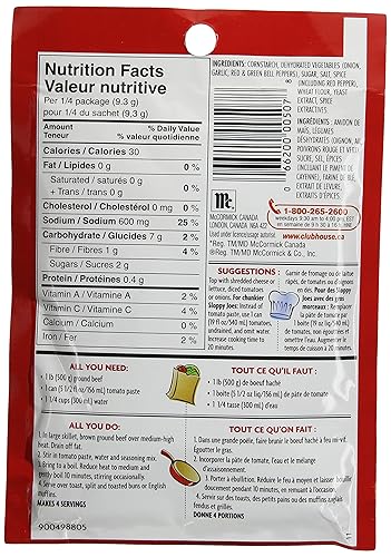 Miniatura 2 de Club House Sloppy Joes Mezcla de condimentos, 1.31 oz1.3 onzas, importado de Canadá)