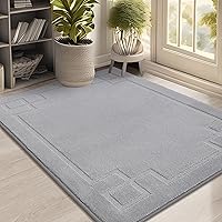 Vista 12 de BEQHAUSE Tapete de Puerta 32" x 48", Tapetes Antideslizantes para Interiores Alfombras de Entrada Lavables de Perfil Bajo Absorbentes y Resistente a