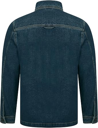Tokyo Laundry Men's Multi-Pocket Button Fasten Vintage Workwear Style Denim Chore Jacket