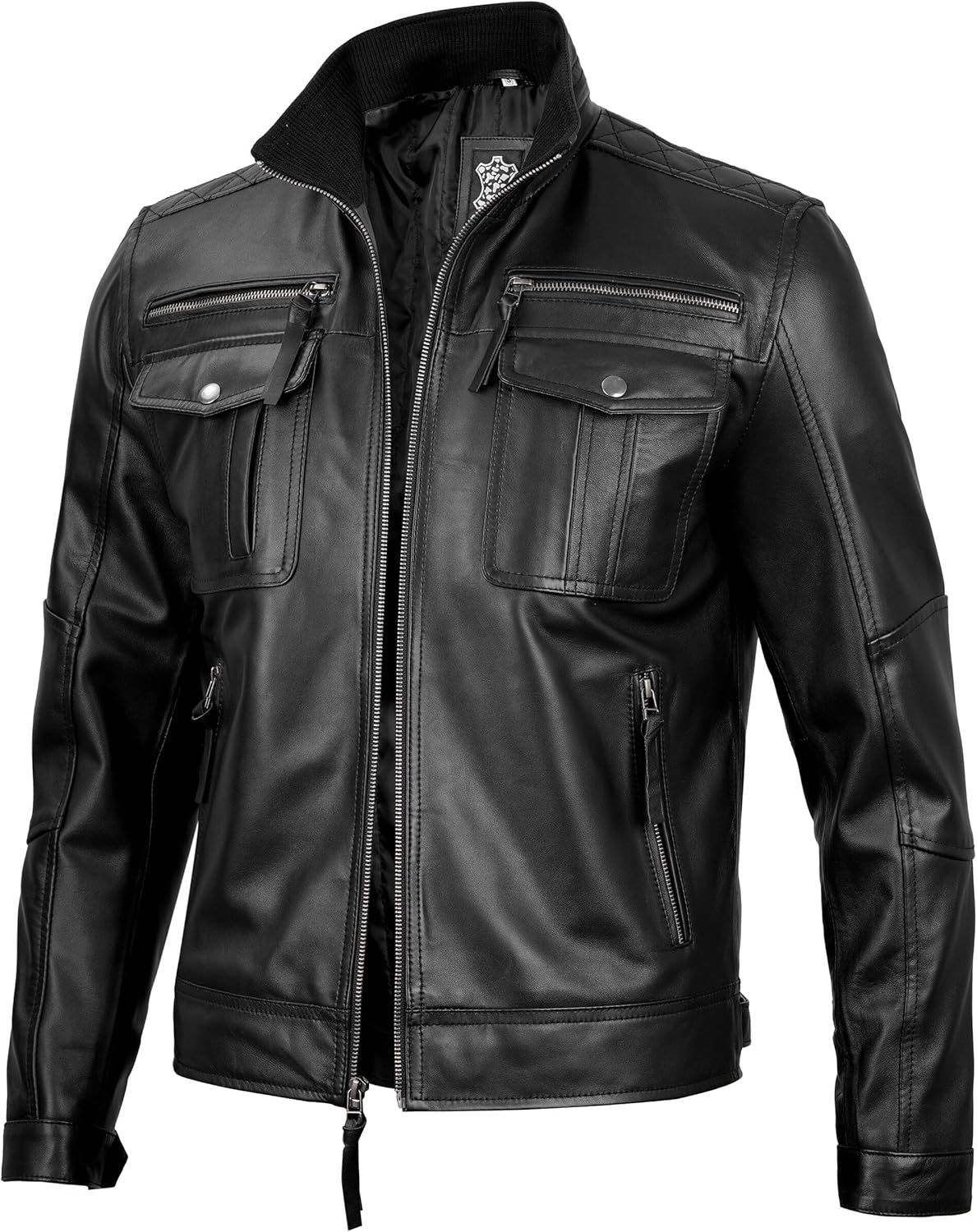 Decrum Real Leather Jacket Men - Casual Stylish Lambskin Leather Jackets for Men