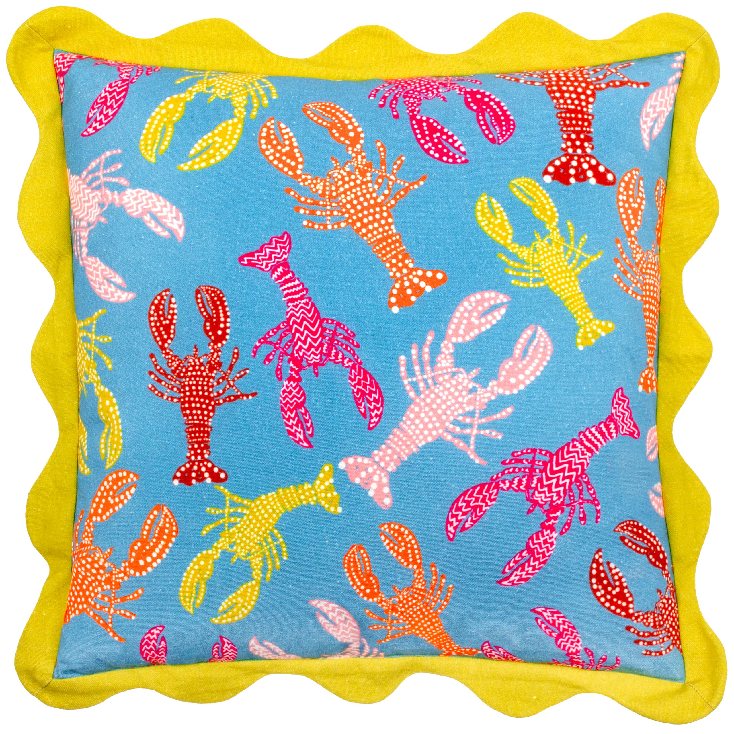 So'home Aqua Crustaceans Animal Scalloped Cushion Large
