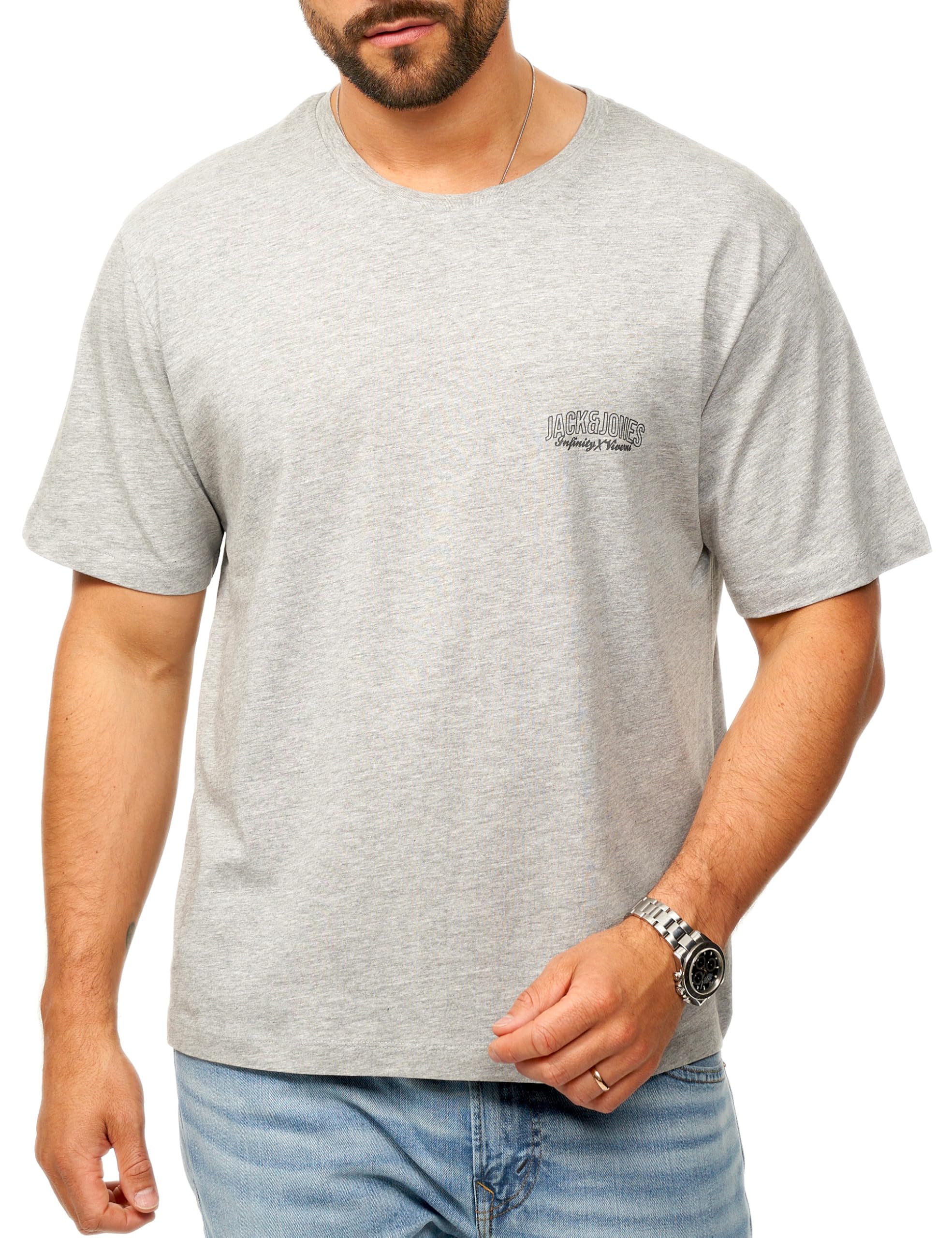 JACK & JONES Herren T-Shirt Infinity O-Neck Shirt Kurzarmshirt
