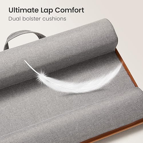 Miniatura 4 de Totnz Escritorio de regazo, escritorio para computadora portátil de oficina en casa, se adapta a portátiles de hasta 17 pulgadas con alfombrilla