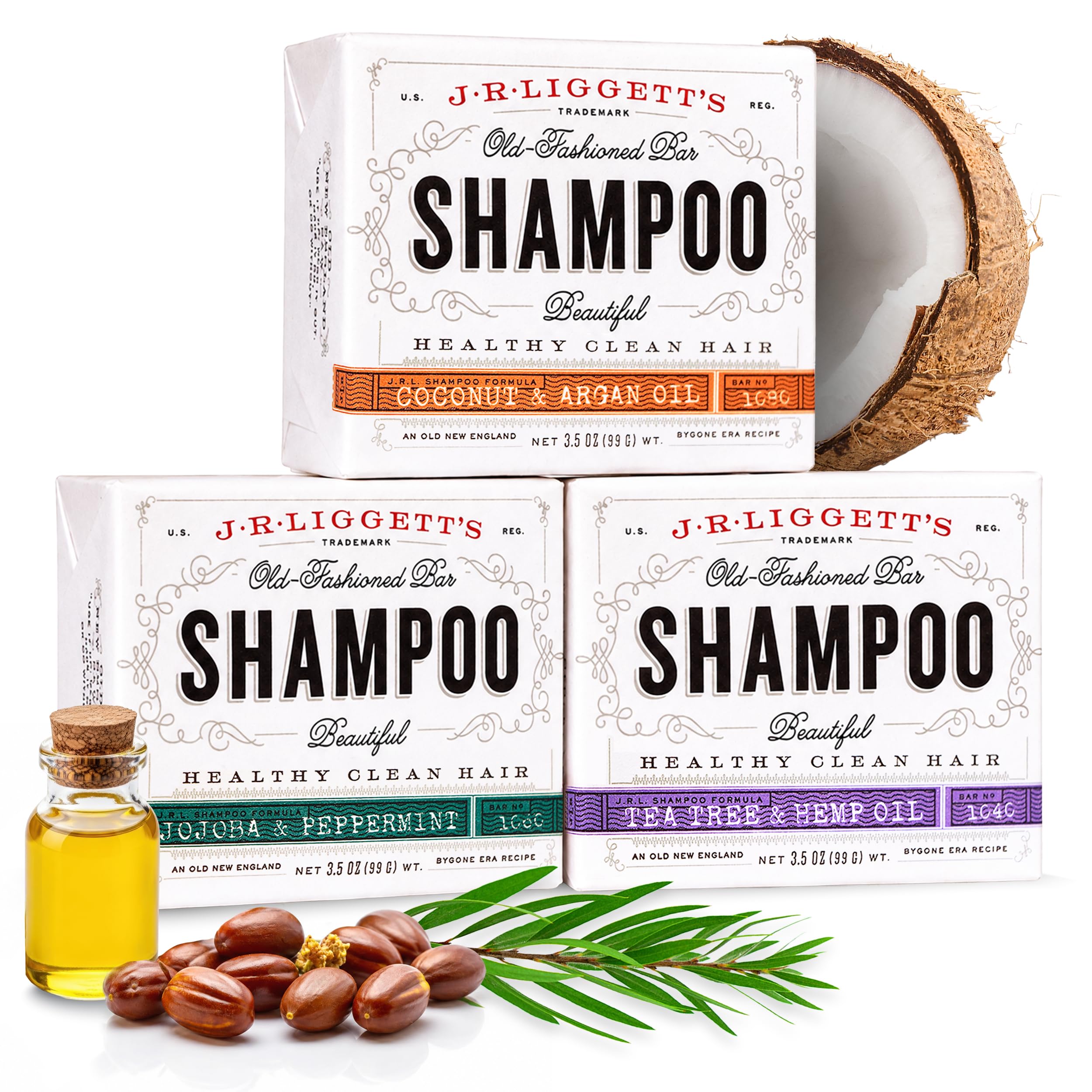 Amazon.com : J.R.LIGGETT'S Shampoo Bar 3-Pack, Tea Tree, Jojoba