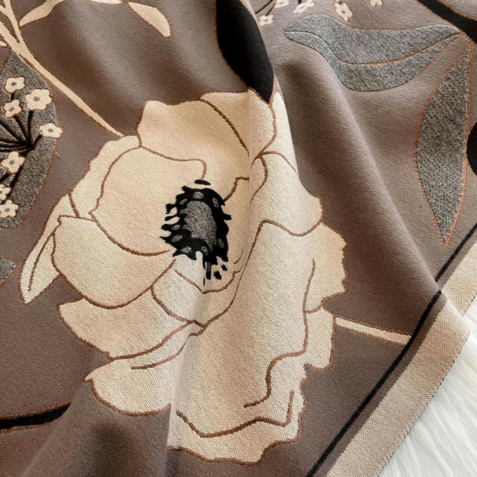 ZONTO Scialle Sciarpa Invernale Imitazione In Cashmere Da Donna A Doppia Facciata Femminile