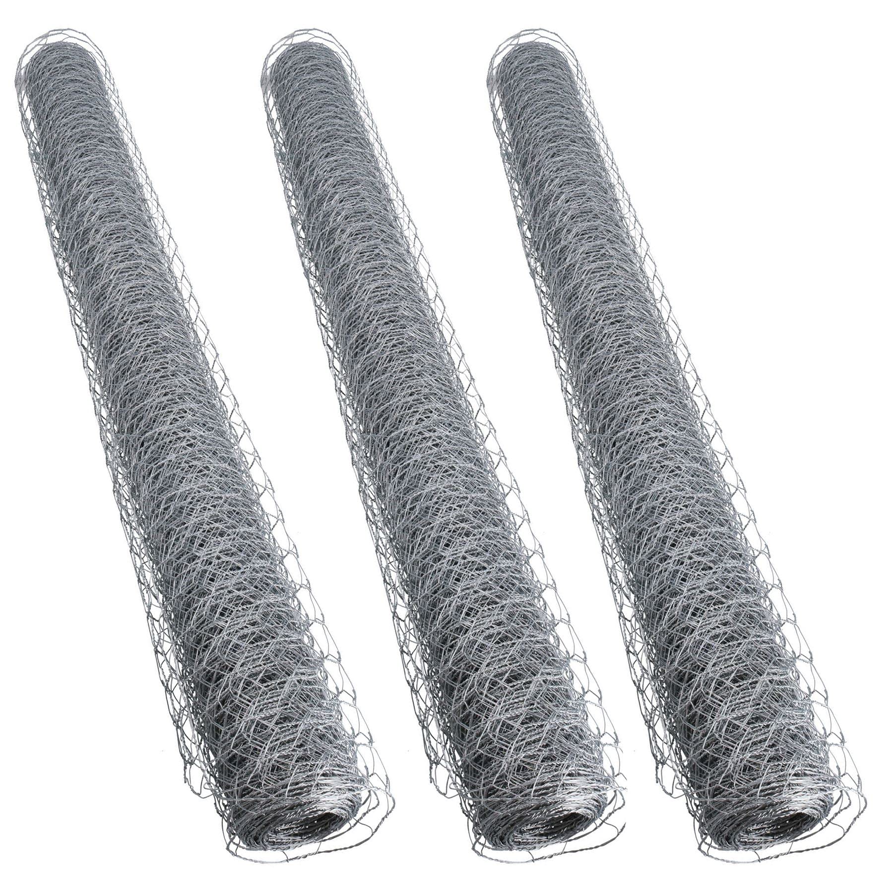 Clôture hexagonale grillage galvanisé AB Tools 3x 10m x 0,9m 25mm