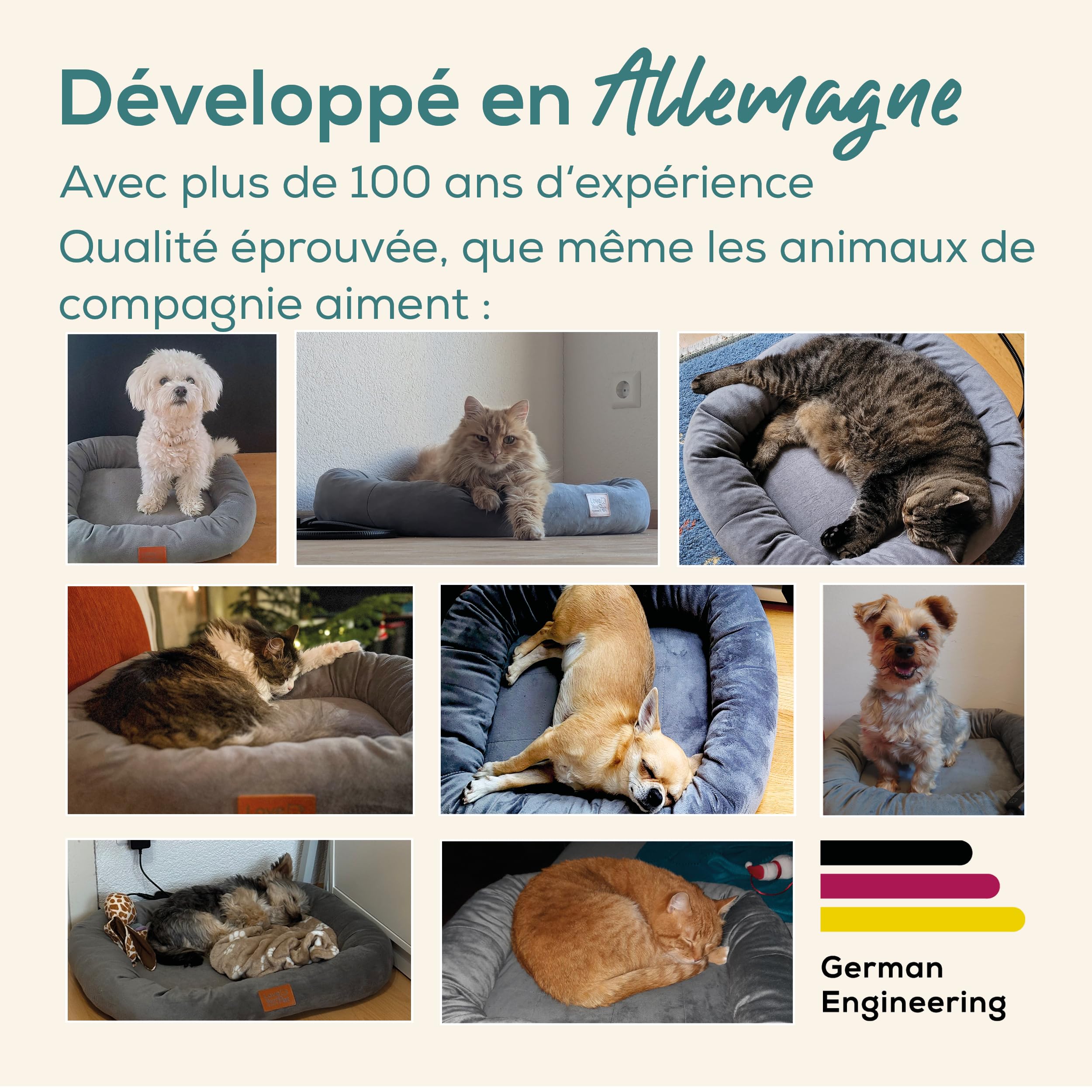 Beurer Love Your Pet Panier Chauffant «Kira» pour Chiens et Chats, lit pour Chien Chauffant électrique avec minuterie, Lavable à 30 °C, résistant aux Rayures et étanche, 58 x 50 cm