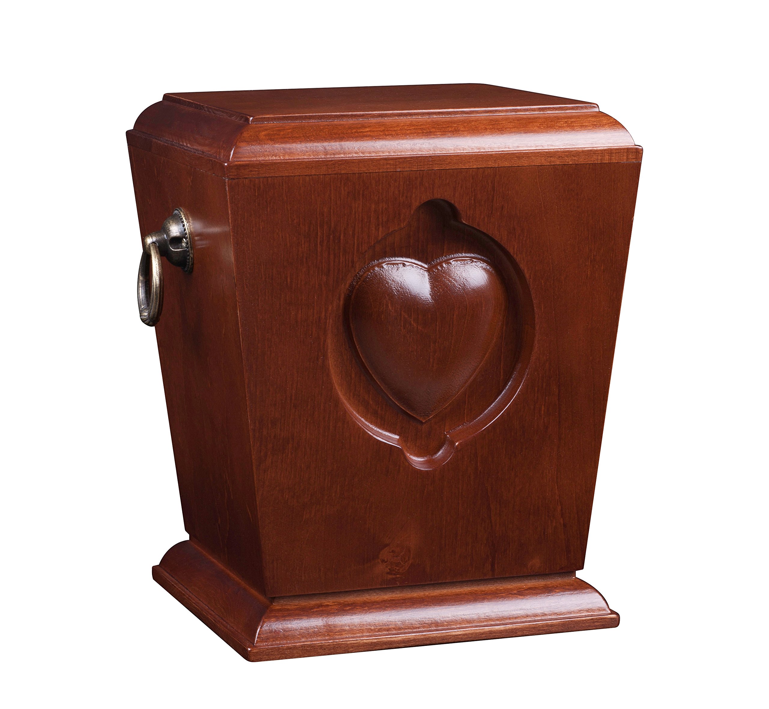 Gregspol LtdGregspol Ltd Beautiful Solid Wood CASKE,Funeral Ashes URN for Adult Cremation Memorial(WU39) (Heart)