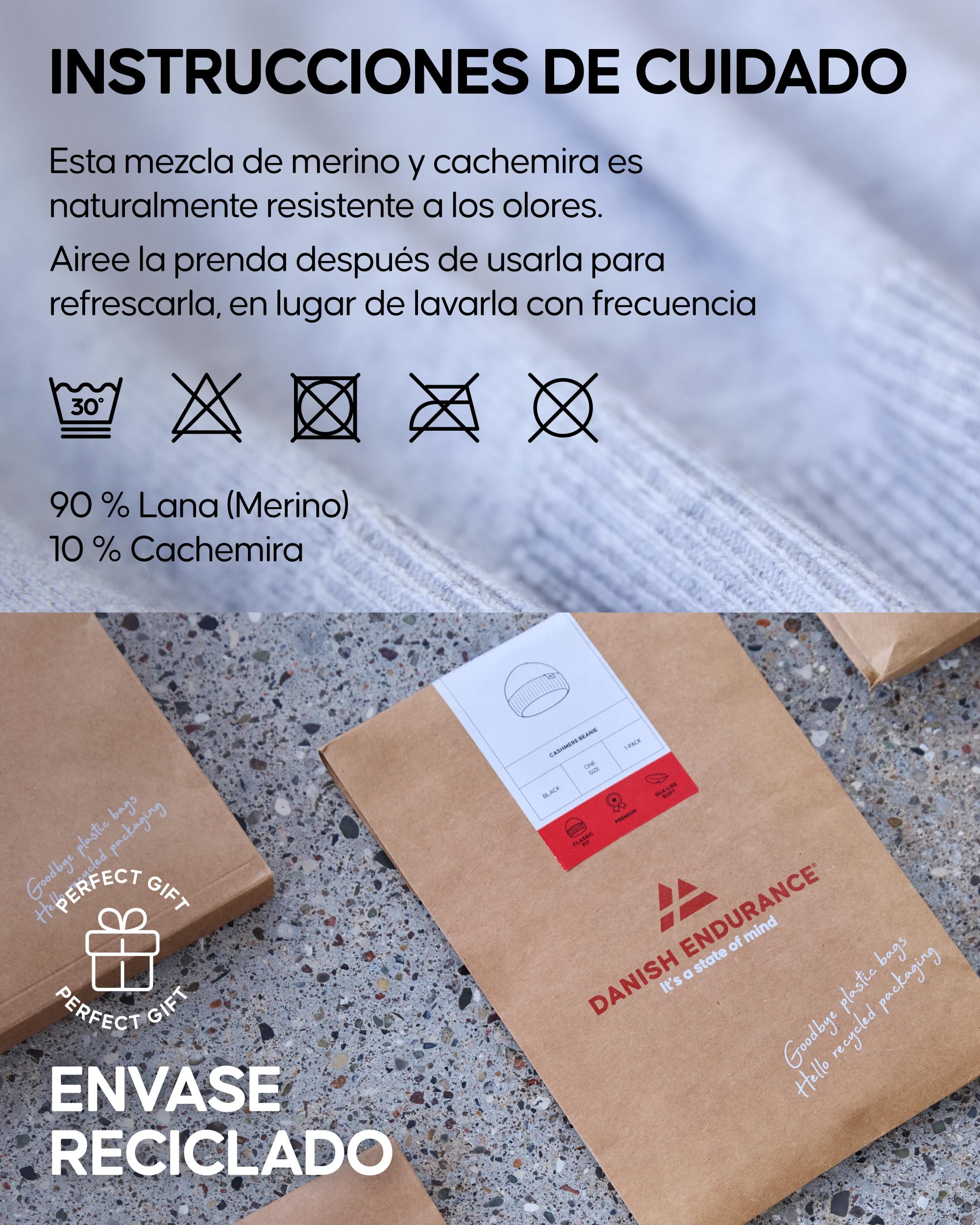 DANISH ENDURANCE Jersey de Merino con Cachemira para Mujer