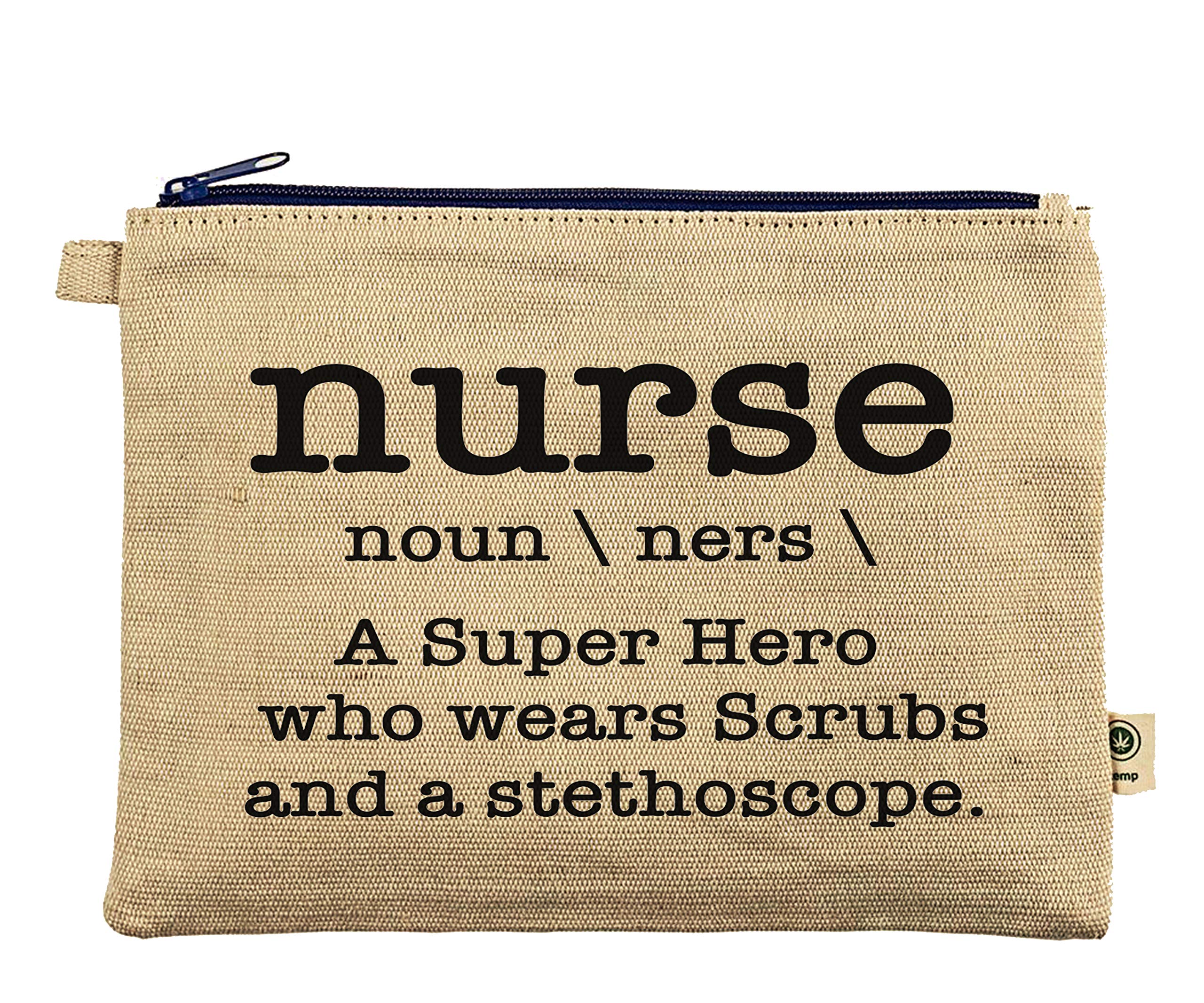 Ink Trendz Certified Nursing Assistant Cna Nursing Cute Zipper Hemp Pouch Pencil, Tool Bag Cosmetic Bag