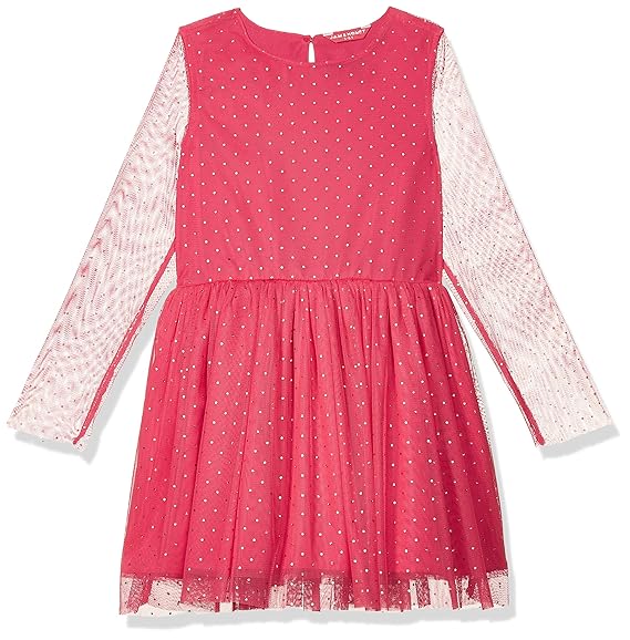 Amazon Brand - Jam & Honey Girls Polyester Skater Knee-Length Dress