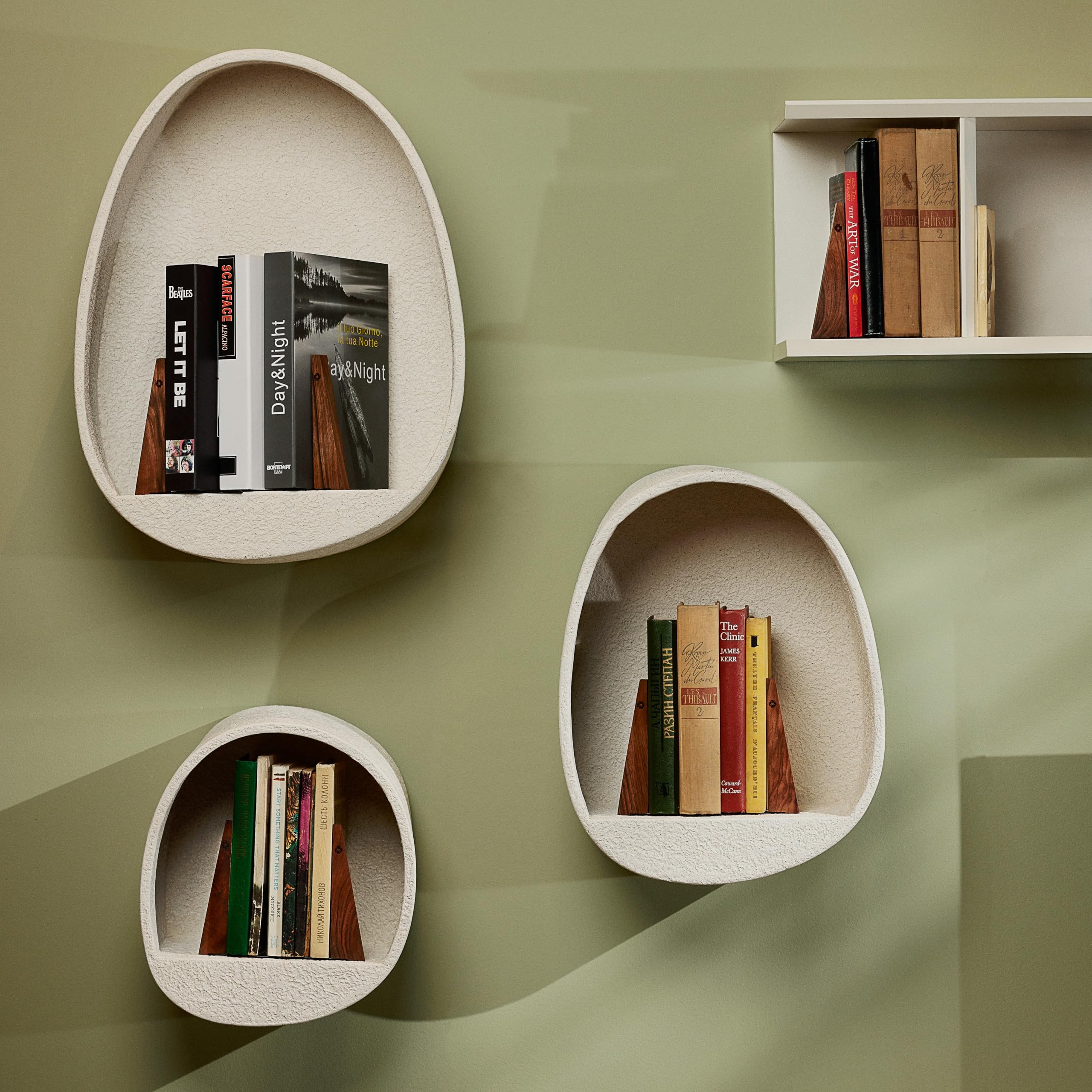 TILISMA – Libro de madera hecho a mano – Calle libro decorativo para estantes – Apretado libros robustos para libros pesados – Nogal