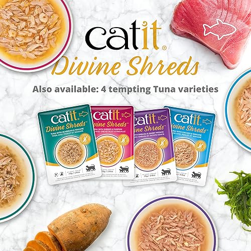 Miniatura 5 de Catit Divine Shreds Premium - Decoración de comida para gatos, pollo con salmón y calabaza