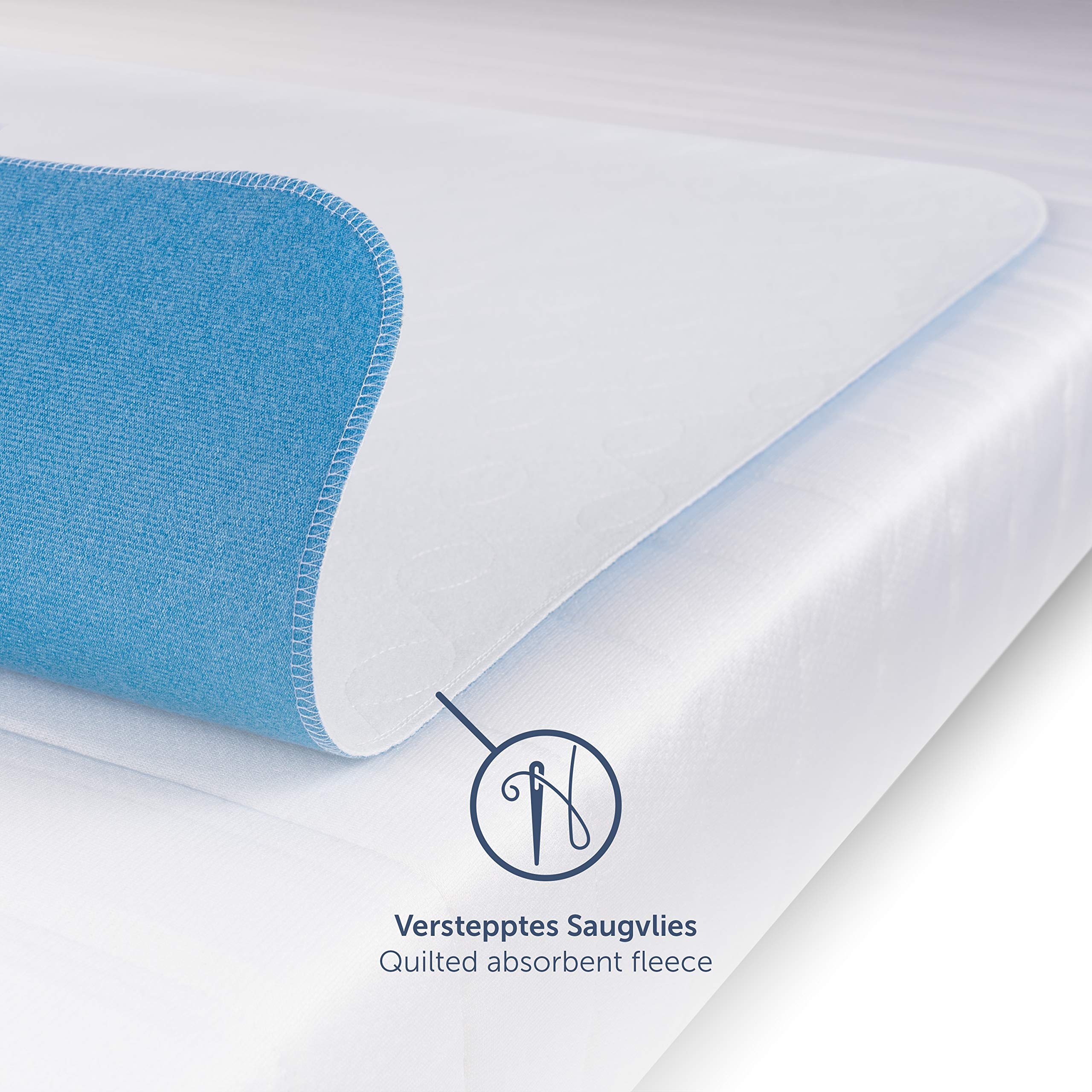Blumtal® Podkład na nietrzymanie moczu 75x90 cm pranie w pralce - Wkładka do łóżeczka dla niemowląt - Certyfikat OEKO-TEX - Wodoodporny podkład na nietrzymanie moczu 75x90 cm - Zestaw 2 szt