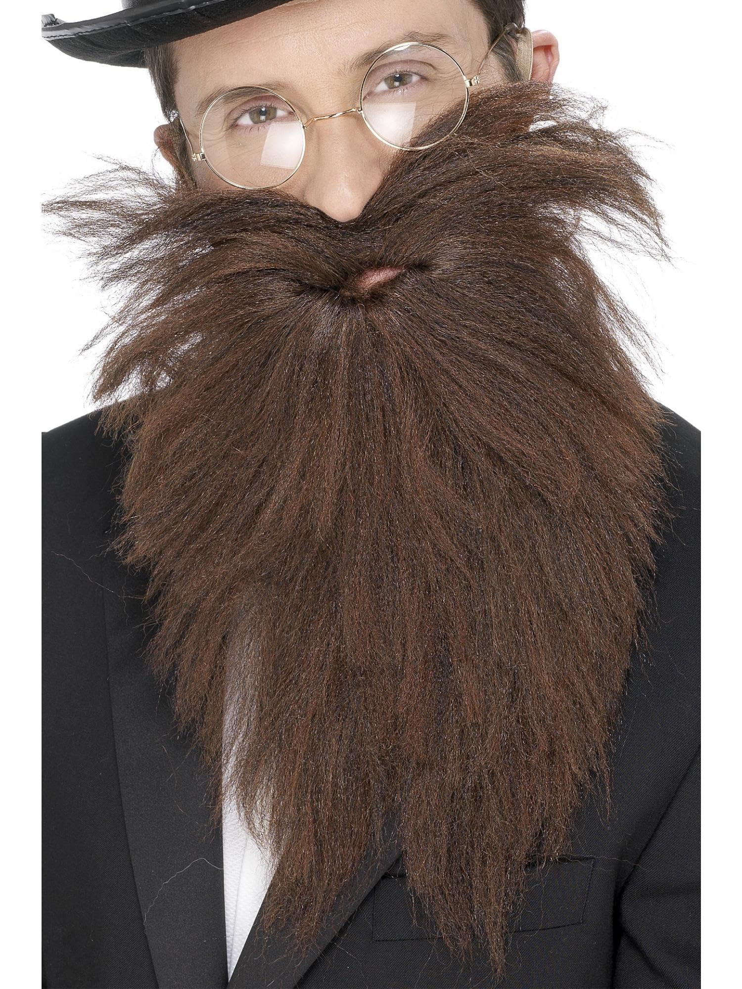 Smiffys Long Beard & Tash, Brown, Cosmetics and Disguises Fancy Dress, Cosmetic Dress Up Cosmetics & Disguises Halloween