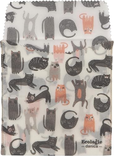 Miniatura 3 de Ecologie by Danica - Bolsa reutilizable de cera de abeja para sándwich, gatos, envoltura reutilizable para almacenamiento de alimentos, 6.5 pulgadas