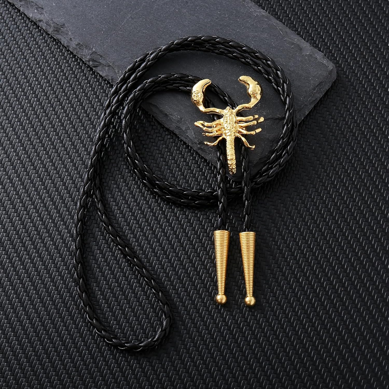 HUABOLA CALYN Bolo tie for Men Western Cowboy Native American Leather Necktie Accessories Bolo ties - Image 2