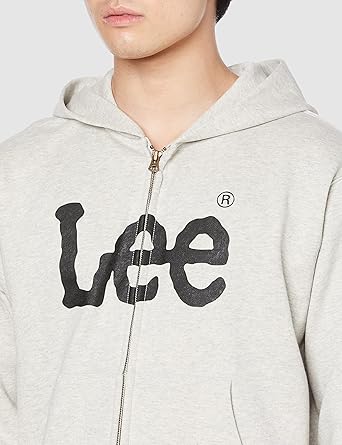 トップス Lee Hooded Zipup Sweat usa grey XL Amazon.co.jp: Lee Sweatshirt, Official Zip Up Logo Hoodie, Heather