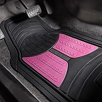 Vista 3 de TLH Monster Eye - Alfombrillas de goma rosa resistentes con almohadilla antideslizante para el tablero y juego completo de ajuste universal, tapetes