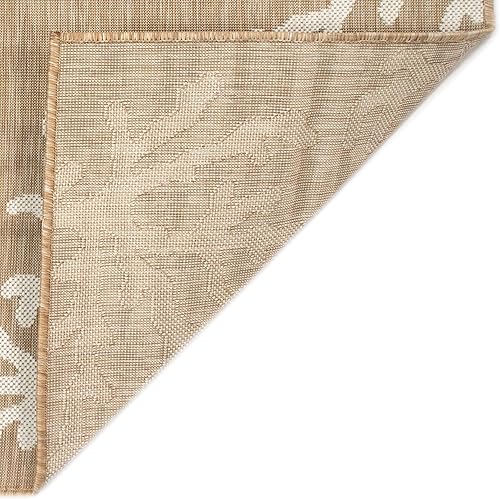 Miniatura 6 de Liora Manne Carmel - Alfombra de área de mezcla sintética para interiores y exteriores, perfil bajo, borde de transición, decoración de océano