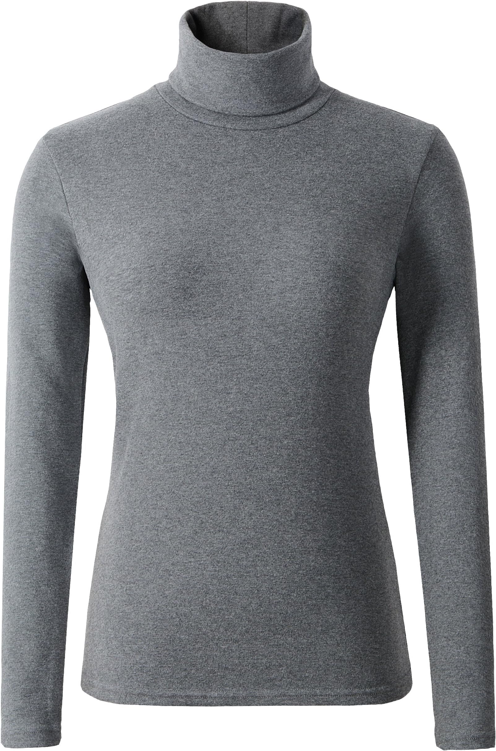 Women's Soft Cotton Turtleneck Top Basic Pullover Sweater