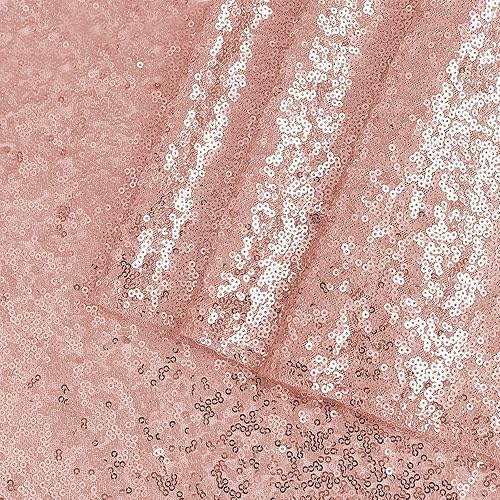 Miniatura 8 de OQSQ - Mantel de lentejuelas color oro rosa de 50 x 80 pulgadas, mantel con purpurina, superposiciones de secuencia brillante para el día de Acción